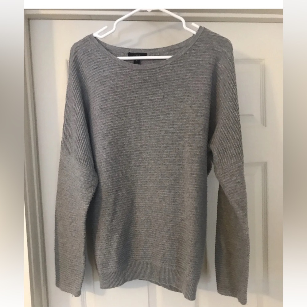 J Crew Gray Womens Ribbed Sweater Size M